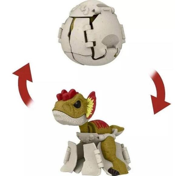 Mattel Other - Jurassic World Fierce Changers Dilophosaurus‎ Hidden Hatchers Dinosaur Egg Hatch